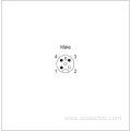 M12 male angle 3 pin connection cable